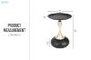 Picture of  [FLOOR MODEL CLEARANCE] LUMEN D38 Metal Frame with Paint Finish Side Table (Black)