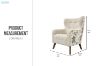 Picture of LUNORA Beige Accent 1 Seater Sofa/Armchair/Sofa Chair with Floral Outer Back