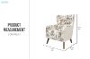 Picture of LUNORA Beige Accent 1 Seater Sofa/Armchair/Sofa Chair with Floral Inner Seat