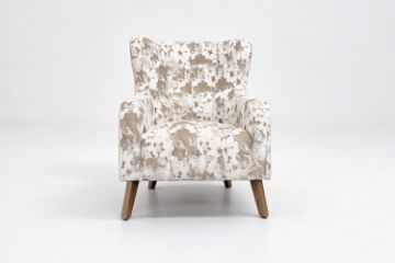 Picture of LUNORA Beige Accent Armchair/Sofa Chair with Floral Inner Seat