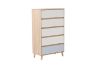 Picture of [FLOOR MODEL CLEARANCE]  RENO 5 DRW Tallboy (Solid Wood Leg)