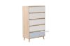 Picture of [FLOOR MODEL CLEARANCE]  RENO 5 DRW Tallboy (Solid Wood Leg)