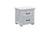 Picture of  [FLOOR MODEL CLEARANCE]  PURELAND Solid Pine Wood 2-Drawer Bedside Table (White)