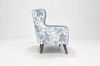 Picture of LUNORA Blue Accent 1 Seater Sofa/Armchair/Sofa Chair with Floral Outer Back