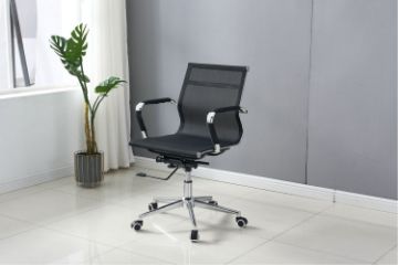 Picture of  [FLOOR MODEL CLEARANCE] REPLICA EAMES Low Back Office Chair (Black Mesh)