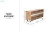 Picture of [FLOOR MODEL CLEARANCE] LEAMAN 1.6M Solid Acacia Wood Sideboard