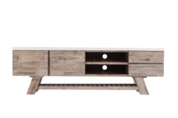 Picture of [FLOOR MODEL CLEARANCE] ANTON 1.8M Solid Acacia Wood Entertainment Unit