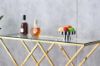 Picture of [FLOOR MODEL CLEARANCE] DIAMOND 120 Glass Top Console Table with Golden Stainless Frame