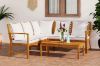 Picture of [FLOOR MODEL CLEARANCE]  WATFORD Solid Acacia Wood Outdoor Lounge Corner Sofa Set