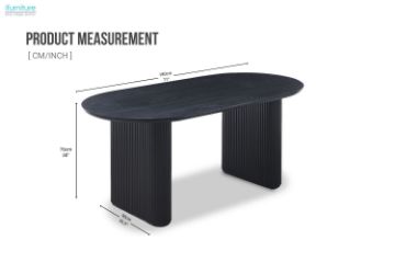 Picture of [FLOOR MODEL CLEARANCE]  DASH 180 Dining Table (Black Oak)