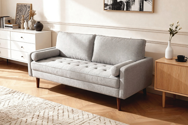 Picture of  [FLOOR MODEL CLEARANCE] HAROLD 3 Seater Fabric Sofa (Beige)