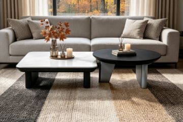Picture of ZAVIER Nesting Coffee Table with White Marble Top