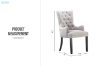 Picture of [FLOOR MODEL CLEARANCE] HALMAR High Back Dining Chair (Light Grey)