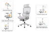 Picture of FLEXO Height Adjustable Mesh Seat Office Chair (Grey)
