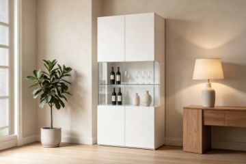 Picture of CURIO 4-Door Display Cabinet with LED Lighting