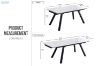 Picture of DALTON 160-220 Extension Glossy Sintered Stone Top Dining Table
