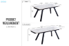 Picture of DALTON 180-240 Extension Glossy Sintered Stone Top Dining Table