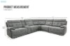 Picture of SOMNIX Manual Reclining Sectional Sofa with Storage Console & Cup Holders & USB Type-C Ports (Grey)