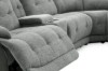 Picture of SOMNIX Manual Reclining Sectional Sofa with Storage Console & Cup Holders & USB Type-C Ports (Grey)
