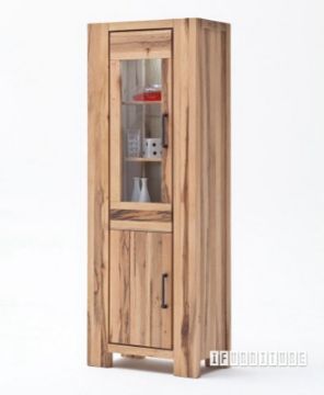 Picture of   [FLOOR MODEL CLEARANCE] CARDIFF Tall & Narrow Display Cabinet *Solid European Wild Oak & Made in Europe