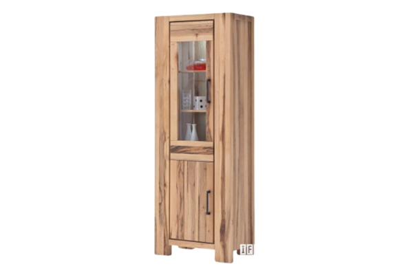 Picture of   [FLOOR MODEL CLEARANCE] CARDIFF Tall & Narrow Display Cabinet *Solid European Wild Oak & Made in Europe