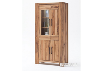 Picture of [FLOOR MODEL CLEARANCE] CARDIFF Tall & Wide Display Cabinet *Solid European Wild Oak & Made in Europe