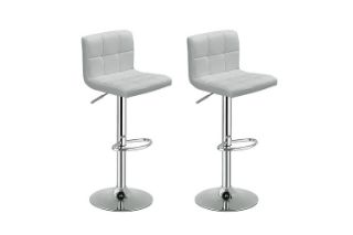 Picture of AKALI Adjustable Swivel Gas Lift Bar Stool (Beige) - 2 Stools in 1 Carton