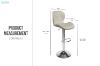 Picture of LIBBY Adjustable Swivel Gas Lift Bar Stool (Beige) - 4 Stools in 1 Carton