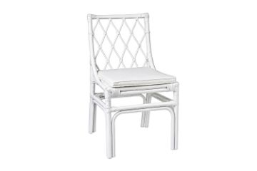 Picture of BRIGHTON Teak Wood & Rattan Dining Chair (Off White)