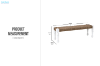 Picture of NEVADA 140 Acacia Wood Bench with Full Kubu Grey Original Weave Seat