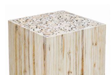 Picture of GRAYSON Square Teak Wood Side Table/Stool