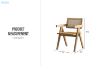 Picture of CHANDIGARH Solid Wood Replica Armchair (Natural)