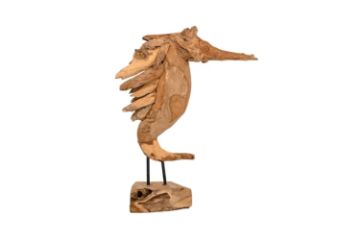 Picture of 659-003 Teak Wood Seahorse Sculpture (30x65cm)