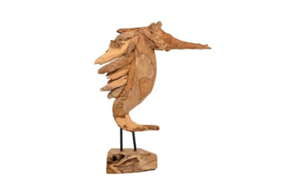 Picture of 659-003 Teak Wood Seahorse Sculpture (30x65cm)