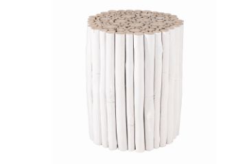 Picture of PRELUDE Teak Log Round Side Table/Stool in 2 Sizes 