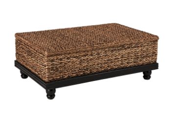Picture of DALIRIN Acacia Wood Storage Coffee Table with Celeste Weave 
