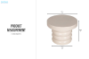 Picture of STRUGLE Mungur Wood Plant Stand (Off White)