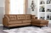 Picture of   [FLOOR MODEL CLEARANCE]BARRET Chaise Facing Right Sectional Air Leather Sofa (Brown) 