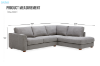 Picture of   [FLOOR MODEL CLEARANCE]HEARTLAND Feather-Filled Fabric Sectional Sofa (Grey) - Chaise Facing Right