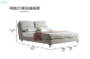 Picture of ROMEO Genuine Leather Queen Size Bed Frame (Light Grey) 