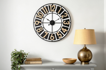 Picture of HD-14 60 Metal Wall Clock (Black)