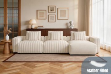 Picture of ROMINA Feather-Filled Modular Sectional Sofa Range | Water, Oil & Dust Resistant Fabric