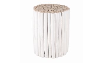 Picture of PRELUDE Teak Log Round Side Table/Stool - Big Size (45x45x60)