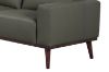 Picture of RHETT 3/2 Seater 100% Genuine Leather Sofa Range with Solid Wood Platform Base (Muted Green)