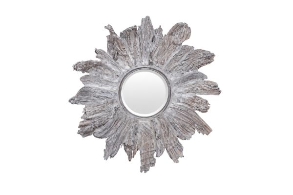 Picture of NANTU Teak Round Mirror/Wall Art (90cmx90cm)