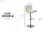Picture of AKALI Adjustable Swivel Gas Lift Bar Stool (Beige) - 2 Stools in 1 Carton