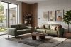 Picture of RHETT 3/2 Seater 100% Genuine Leather Sofa Range with Solid Wood Platform Base (Muted Green) - 3 Seater