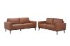 Picture of RHETT 3/2 Seater 100% Genuine Leather Sofa Range with Solid Wood Platform Base (Brown)