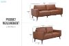 Picture of RHETT 3/2 Seater 100% Genuine Leather Sofa Range with Solid Wood Platform Base (Brown) - 3+2 Sofa Set