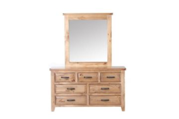 Picture of  [FLOOR MODEL CLEARANCE]FRANCO 7-Drawer Solid NZ Pine Wood Dresser with Mirror